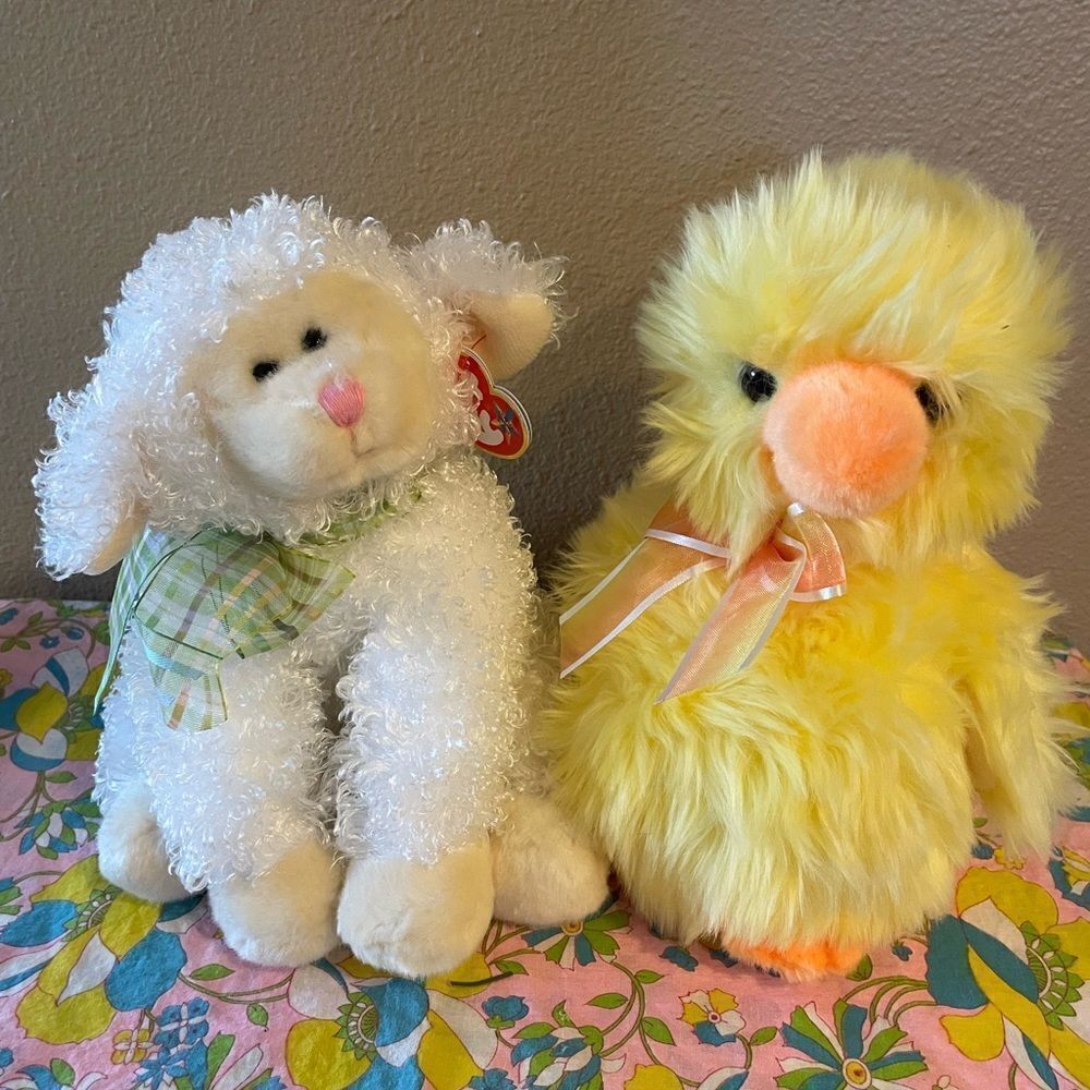 TY Classics Floxy Lamb and Cooper Duckling Vintage NWT!!